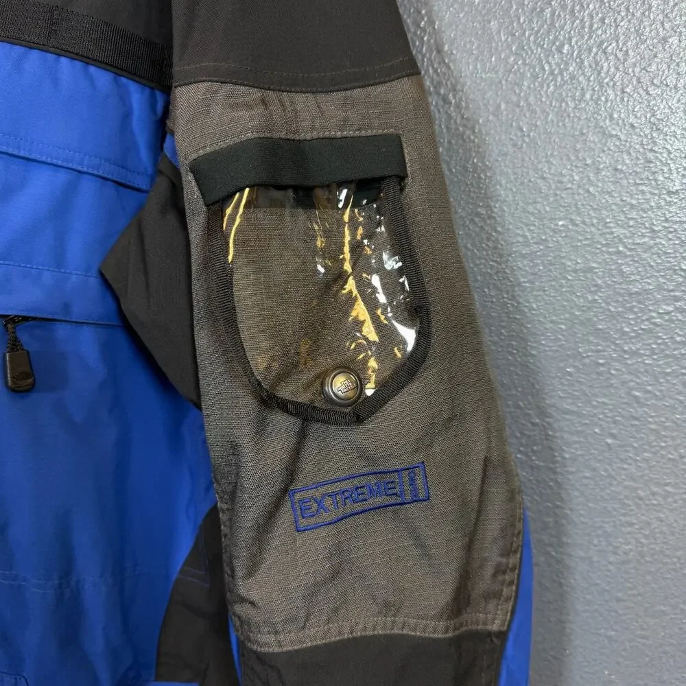 The North Face L men's blue/black EXTREME gear Ski jacket snowboarding vintage